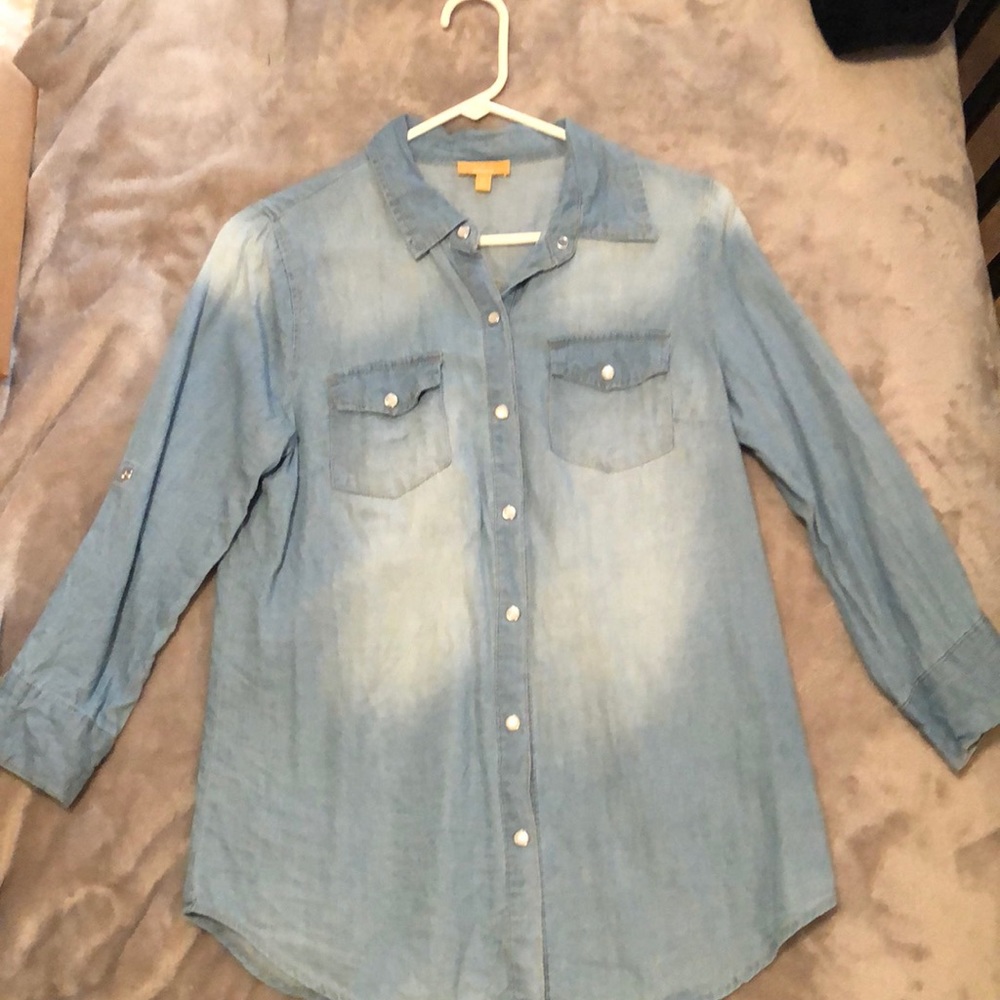 Blue jean button up!